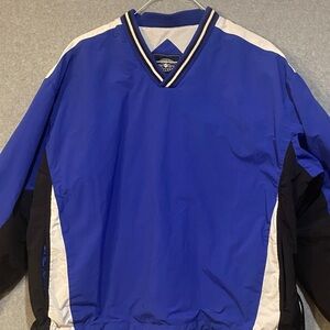 Charles River Apparel Blue and Black Windbreaker